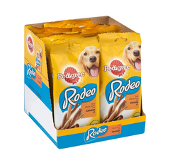 Pedigree Rodeo Dog Treats with Chicken – 8 Sticks, 140 g (Pack of 12)