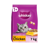WHISKAS 1+ Adult Dry Cat Food – Chicken – 7 kg