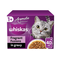 WHISKAS Cat Pouches Aromatic Fusion in Gravy – 40 x 85 g