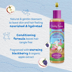 Childs Farm Blackberry & Organic Apple Hair & Body Wash for Sensitive Skin