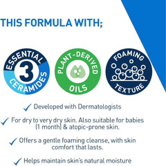 CeraVe Hydrating Foaming Oil Cleanser for Normal to Very Dry Skin - 8 fl oz/236 ml