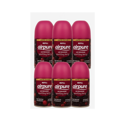 Airpure Sparkling Berry Automatic Spray Refills (6 × 250 ml)