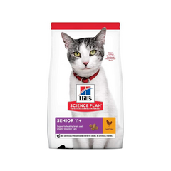 Hill's Science Plan Senior 11+ Dry Cat Food | Chicken Flavour | 1.5kg Bag