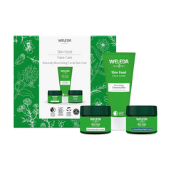 Weleda Skin Food Face Care Gift Set, 3in1 Skin Care Set - Skin Food Cleansing Balm, Day Cream & Night Cream