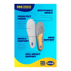 Scholl GelActiv Work Insoles | All-Day Shock Absorption & Odor Control