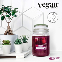 Airpure - Large Scented Candle, Raspberry Bliss Fragrance
