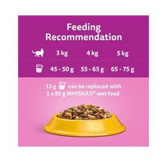WHISKAS 1+ Adult Dry Cat Food – Chicken – 7 kg