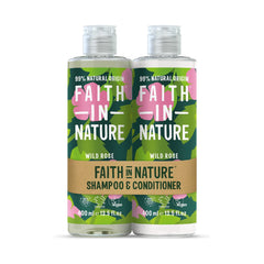 Faith In Nature Wild Rose Shampoo & Conditioner Bundle (400ml x2)