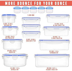 32‑Piece Airtight Meal Prep Containers Set – Stackable, Leak‑Proof, BPA‑Free (Microwave, Freezer & Dishwasher Safe)