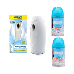 Airpure Automatic Air Freshener Machine with 2 Refills (250 ml Sparkling Berry Scent)