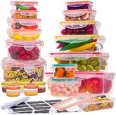38‑Piece Airtight Meal Prep Containers Set – Stackable, Leak‑Proof, BPA‑Free (Microwave, Freezer & Dishwasher Safe)