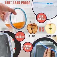 32‑Piece Airtight Meal Prep Containers Set – Stackable, Leak‑Proof, BPA‑Free (Microwave, Freezer & Dishwasher Safe)