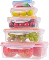 10‑Piece Airtight Meal Prep Containers Set – Stackable, Leak‑Proof, BPA‑Free (Microwave, Freezer & Dishwasher Safe)