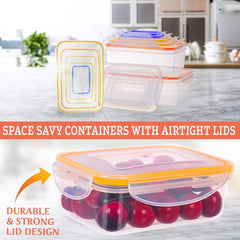 10‑Piece Airtight Meal Prep Containers Set – Stackable, Leak‑Proof, BPA‑Free (Microwave, Freezer & Dishwasher Safe)