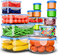 32‑Piece Airtight Meal Prep Containers Set – Stackable, Leak‑Proof, BPA‑Free (Microwave, Freezer & Dishwasher Safe)