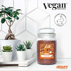 Airpure Large Scented Candle – Gingerbread Fragrance, Up to 120-Hour Burn Time