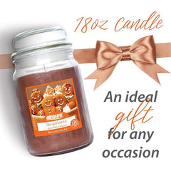 Airpure Large Scented Candle – Gingerbread Fragrance, Up to 120-Hour Burn Time
