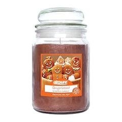 Airpure Large Scented Candle – Gingerbread Fragrance, Up to 120-Hour Burn Time