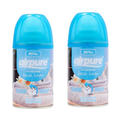 Airpure Automatic Air Freshener Machine with 2 Refills (Fresh Linen)