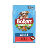 Bakers Adult Dry Dog Food | Beef & Vegetable Recipe | 14kg Bag