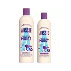 Aussie Miracle Moist Shampoo 675ml & Conditioner 470ml | Intense Hydration for Dry, Damaged Hair