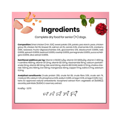 Pooch & Mutt Complete Senior Dry Dog Food | Grain-Free Chicken & Superfood Recipe | 7.5kg