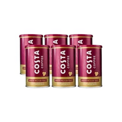 Costa Coffee Smooth Medium Roast Instant Coffee (6 x 100g) – Barista-Quality Taste at Home!
