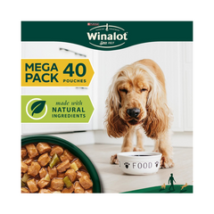 WINALOT Sunday Dinner Wet Dog Food | Gourmet Meat in Gravy | 40x100g Pouches