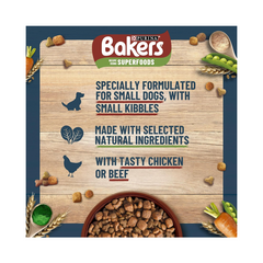 Bakers Small Breed Dry Dog Food | Beef & Vegetable Recipe | 10kg Bag