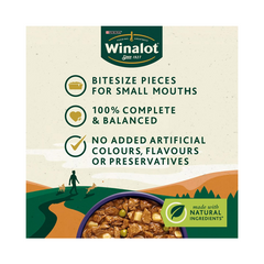 Winalot Meaty Chunks Small Breed Wet Dog Food | Tender Meat in Gravy | 40x100g Pouches