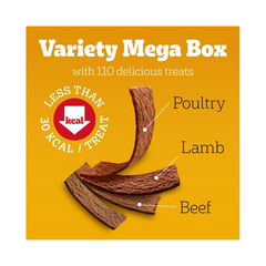 Pedigree Schmackos Mega Pack Dog Treats | 110 Chewy Strips | 790g Value Pack