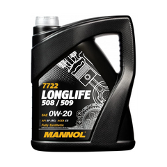 Mannol Longlife 508/509 0W-20 API SN Plus Premium Fully Synthetic Engine Oil 7722 - 5 Litre