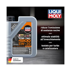 Liqui Moly Top Tec 4200 5W-30 New Generation - 1 Litre | Fully Synthetic Low-Friction Engine Oil | For Petrol & Diesel with DPF | ACEA C3, API SP
