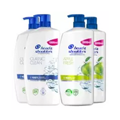 Head & Shoulders Classic Clean & Apple Shampoo – 2 x 1L | Anti-Dandruff Care with Fresh Scent