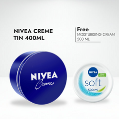 Nivea Creme Tin 400ml + Free Nivea Moisturizing Creme