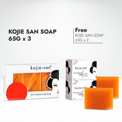 Kojie San Soap 65g x 3 + Free Kojie San Soap 65g x 2