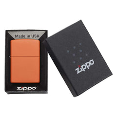 Zippo Metal Windproof Lighter | Orange Matte