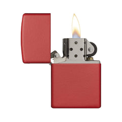 Zippo Metal Windproof Lighter | Red Matte