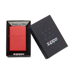 Zippo Metal Windproof Lighter | Red Matte