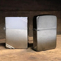 Zippo Sterling Silver Lighter | Brushed Chrome