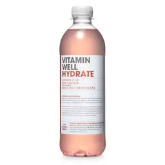 Vitamin Well Hydrate – Rhubarb & Strawberry (12 × 500 ml Bottles)