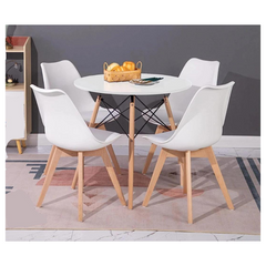 Pack of 2 Modern Tulip Dining Chairs – Sleek Wooden Design for Kitchen, Office & Small Spaces