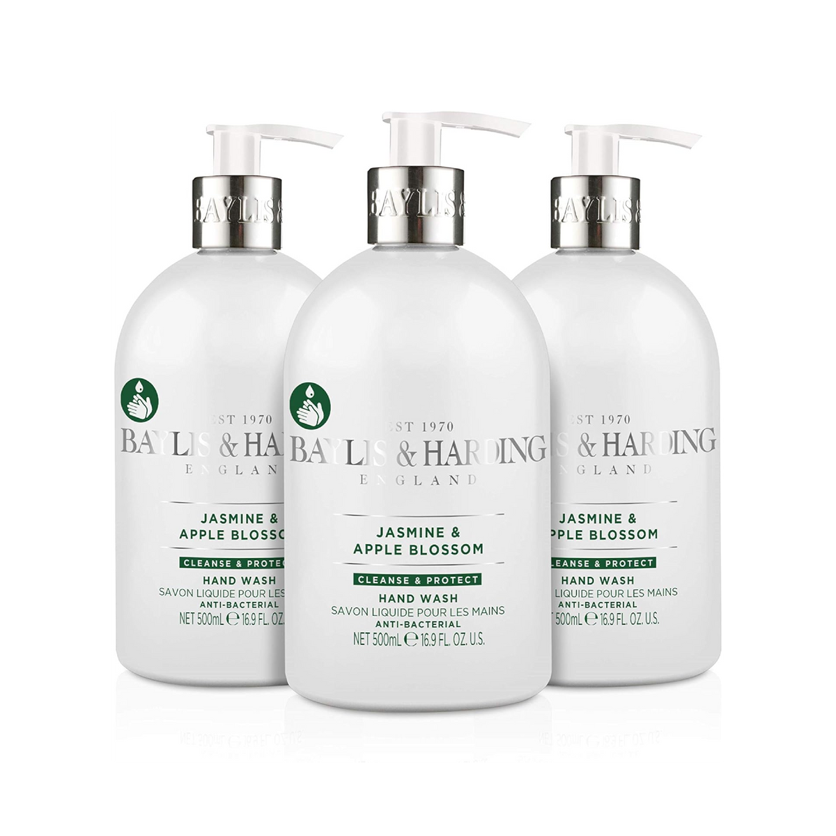 Baylis & Harding Jasmine and Apple Blossom Hand Wash, 500 ml (Pack of 3)