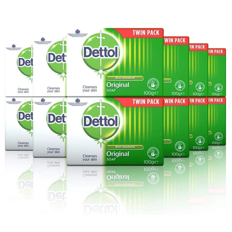 Dettol Original Antibacterial Soap – 100 g Bars (Pack of 6)