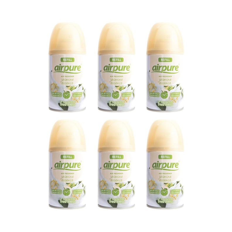 Airpure Freshmatic Max Automatic Spray Refills – 6 × 250 ml – Jasmine Essence