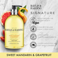 Baylis & Harding Sweet Mandarin and Grapefruit Hand Wash, 500 ml (Pack of 3)