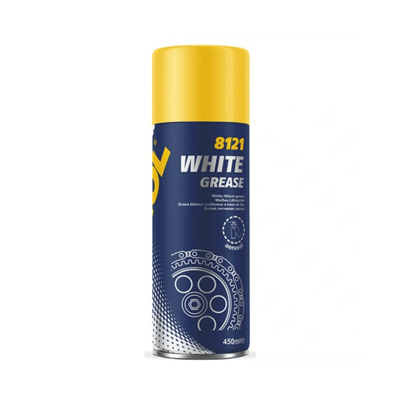 MANNOL High Performance White Grease Lubricant Spray – 450 mL Aerosol