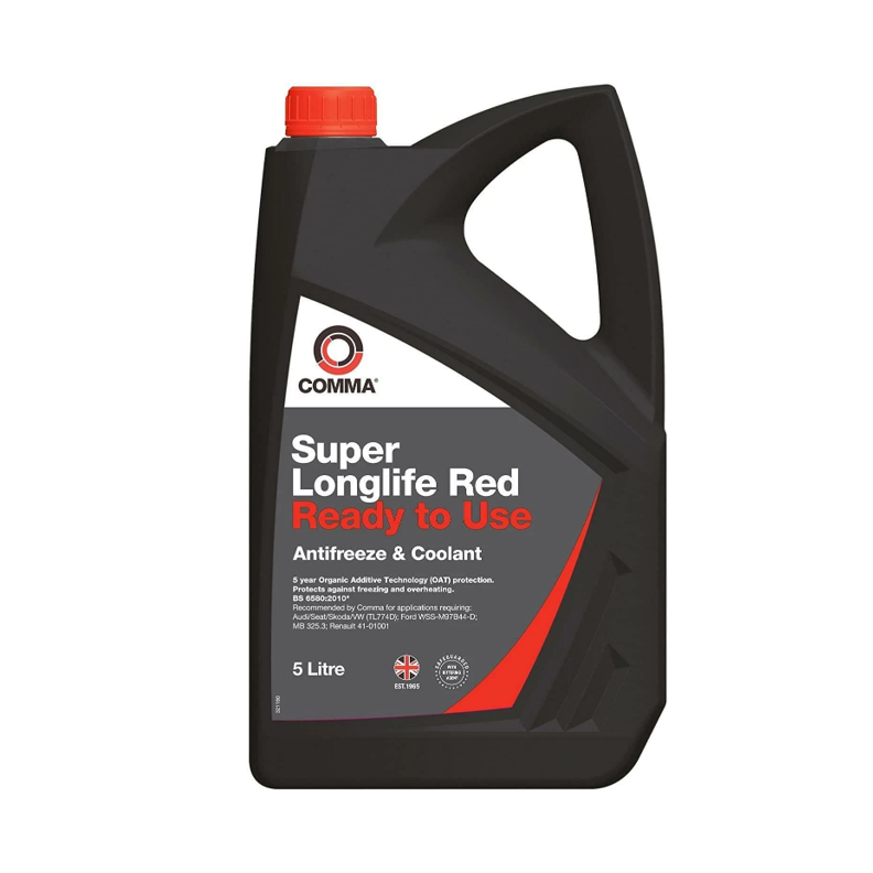 Comma Super Longlife Red Ready-to-Use Antifreeze & Coolant (5 L)