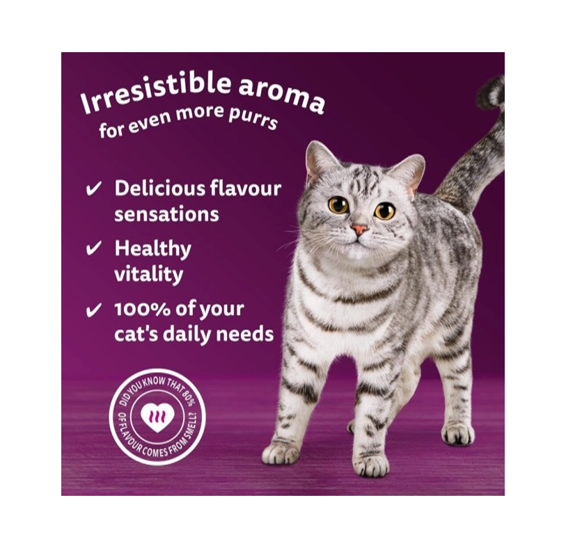 WHISKAS Cat Pouches Aromatic Fusion in Gravy – 40 x 85 g