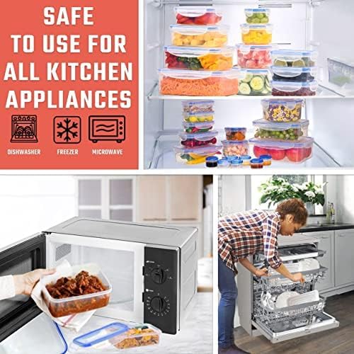 32‑Piece Airtight Meal Prep Containers Set – Stackable, Leak‑Proof, BPA‑Free (Microwave, Freezer & Dishwasher Safe)